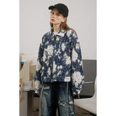 Unisex Jacket Vintage Jacket for Men and Women Couple Turn-down Collar Coat